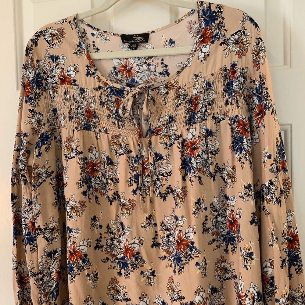 Suzanne Betro floral blouse 2XL